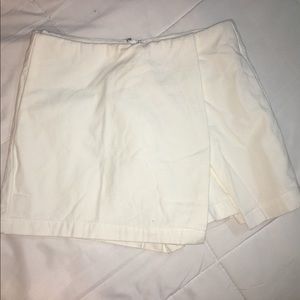 White jean skirt with shorts (skort)